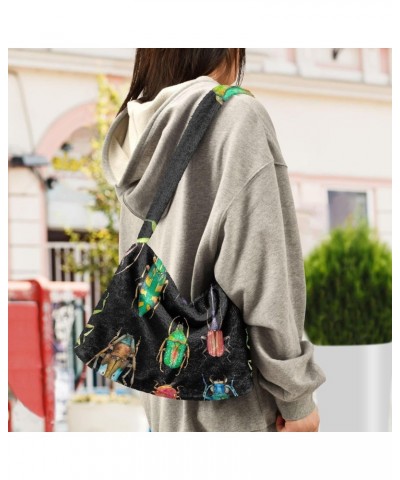 Women Boho Handbag Cool Colorful Beetle Underarm Bag Tote Bag Shoulder Bag Crossbody Bag Fluffy Cell Phone Purse Patriot Lady...