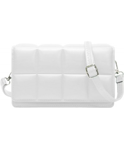 Shoulder bag, Designer Bag, Saddle Purse for Women Female Girl 33-white Grid $20.29 Shoulder Bags