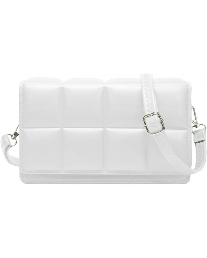 Shoulder bag, Designer Bag, Saddle Purse for Women Female Girl 33-white Grid $20.29 Shoulder Bags