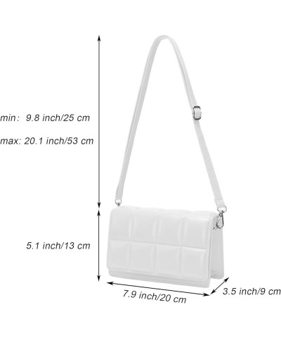 Shoulder bag, Designer Bag, Saddle Purse for Women Female Girl 33-white Grid $20.29 Shoulder Bags