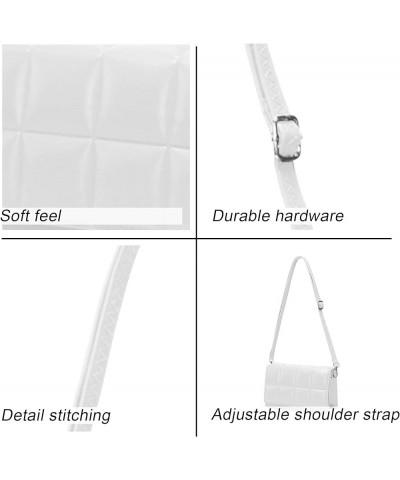 Shoulder bag, Designer Bag, Saddle Purse for Women Female Girl 33-white Grid $20.29 Shoulder Bags