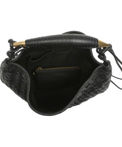 Hazel Woven Leather Hobo Black $50.00 Hobo Bags