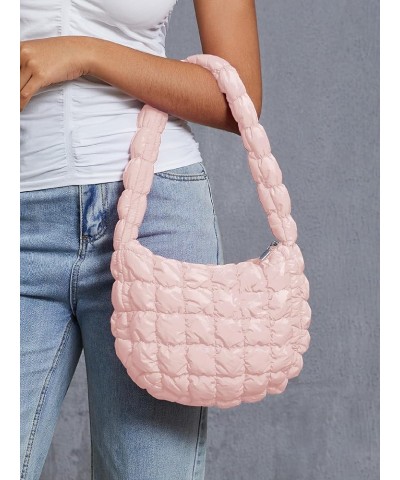 Quilted Tote Bag for Women, Puffer Hobo Bag Lightweight Puffy Handbags Carryall Padding Shoulder Bag Trendy Bags 2024 Medium-...