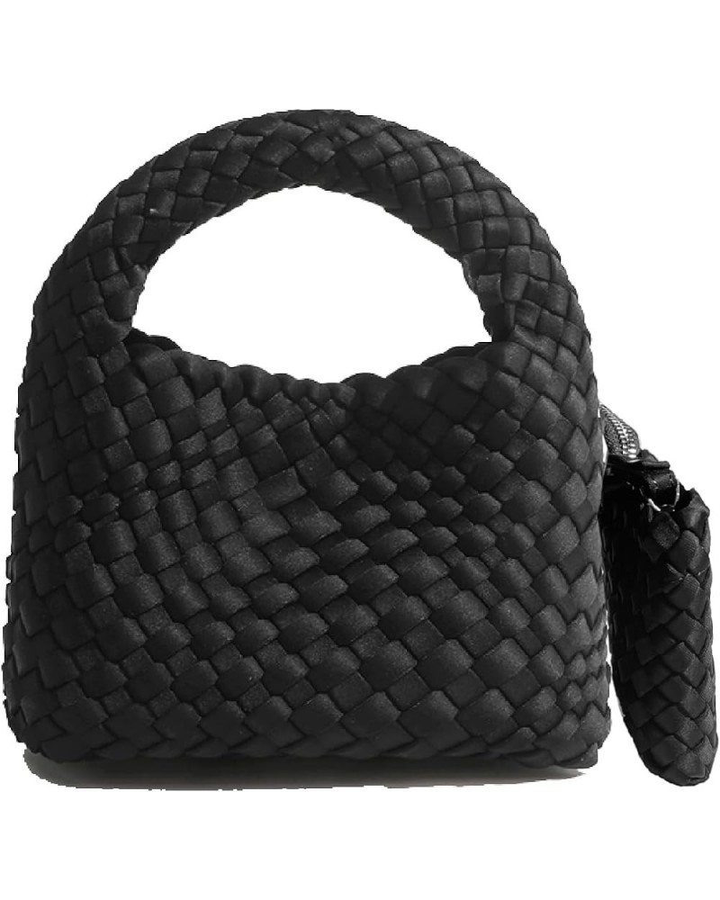 Fashion Handbag For Women, Woven Tote Bag Bucket Composite Bag Knitting Chain Bag, Crossbody Shoulder Bag Purses N-black $32....