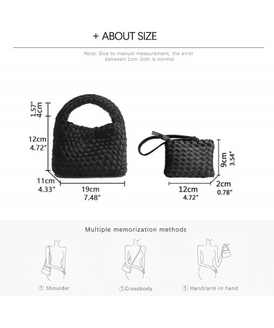 Fashion Handbag For Women, Woven Tote Bag Bucket Composite Bag Knitting Chain Bag, Crossbody Shoulder Bag Purses N-black $32....