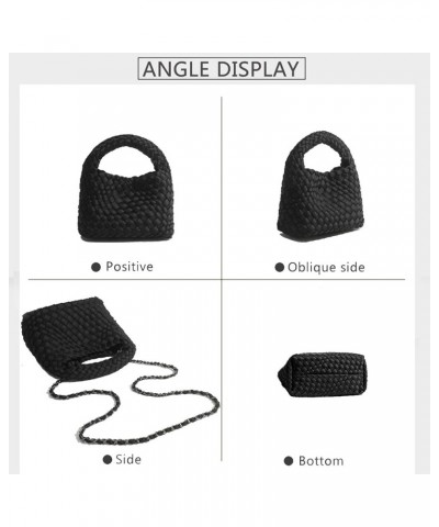 Fashion Handbag For Women, Woven Tote Bag Bucket Composite Bag Knitting Chain Bag, Crossbody Shoulder Bag Purses N-black $32....