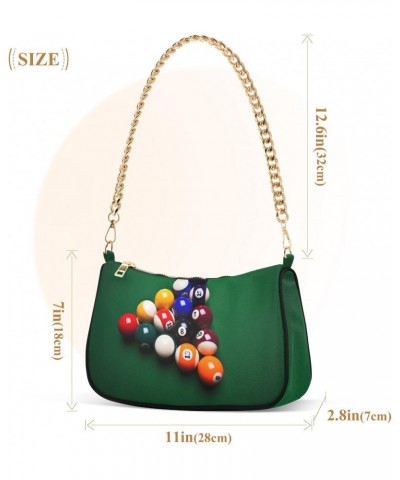 Shoulder Bag Snooker Ball Women Clutch Handbag Shoulder Purch Date Chain Bag Tote Bag Spring Holiday Birthday Gift for Girlfr...