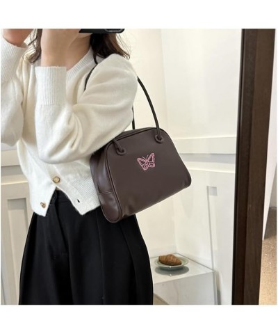 Women's Harajuku Preppy Tote Bags Aesthetic Leather Handbag Japanese Shoulder Bag Fairycore Business Trips Bag Brown $12.09 T...