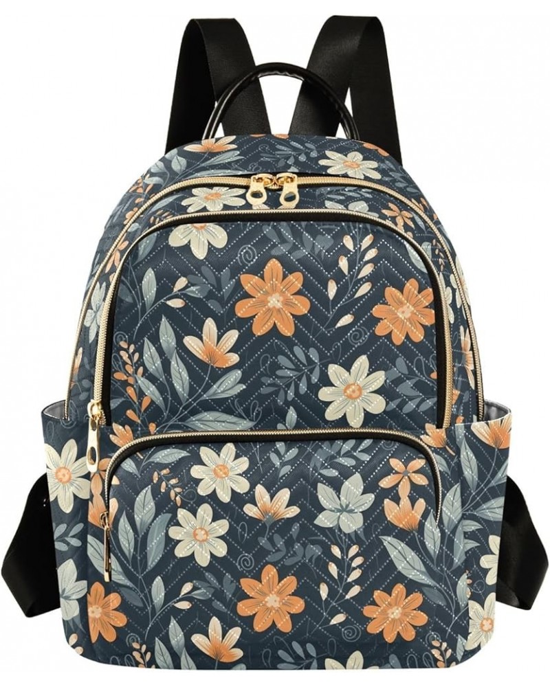 Retro Floral Style Fashion Backpack Purse for Women, Casual Daypacks, Ladies Gift for Traveling Hiking Multicolor Small $16.1...