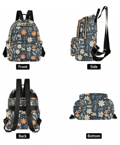 Retro Floral Style Fashion Backpack Purse for Women, Casual Daypacks, Ladies Gift for Traveling Hiking Multicolor Small $16.1...