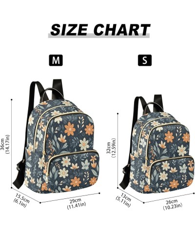 Retro Floral Style Fashion Backpack Purse for Women, Casual Daypacks, Ladies Gift for Traveling Hiking Multicolor Small $16.1...