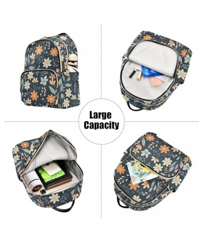 Retro Floral Style Fashion Backpack Purse for Women, Casual Daypacks, Ladies Gift for Traveling Hiking Multicolor Small $16.1...