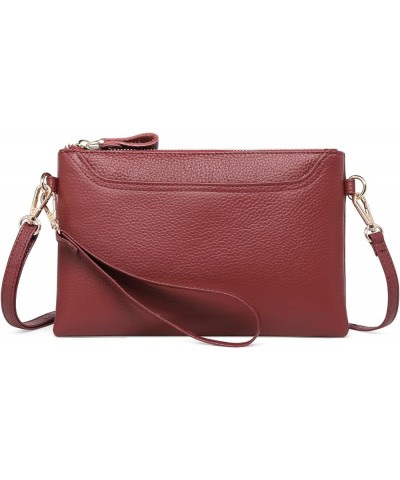 Small Leather Crossbody Bag Wallet for Women Adjustable Shoulder Bags Purses with Zipper 2-red Crossbody Bag $16.49 Crossbody...