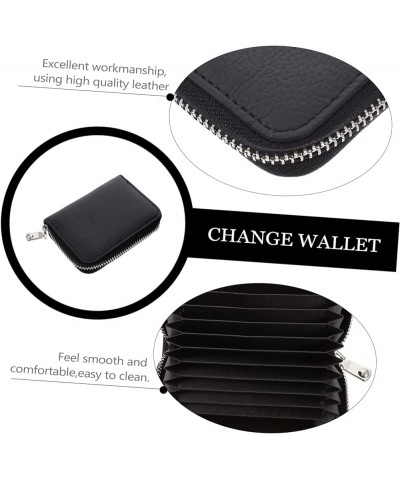 3 Pcs Coin Purse Fashionable Wallet Leather Credit Holder Wallet Black Wallet Zipper Coin Wallet Coin Pouch Womens Wallet Blo...