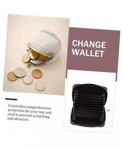 3 Pcs Coin Purse Fashionable Wallet Leather Credit Holder Wallet Black Wallet Zipper Coin Wallet Coin Pouch Womens Wallet Blo...