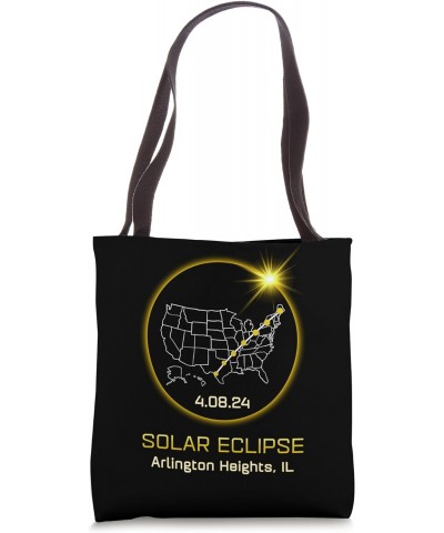 Solar Eclipse 2024 Arlington Heights IL Illinois Totality Tote Bag $13.49 Totes