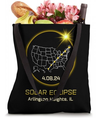 Solar Eclipse 2024 Arlington Heights IL Illinois Totality Tote Bag $13.49 Totes