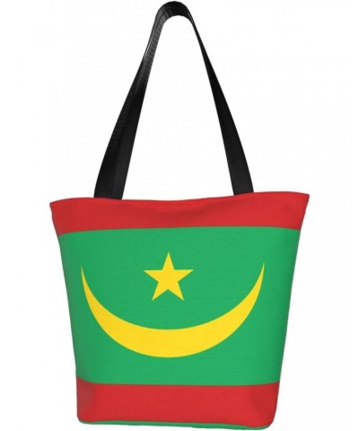 Mauritania Flag Women'S Casual One Shoulder Carry Shopping Bag Large Capacity Working Storage Handbag $14.71 Shoulder Bags