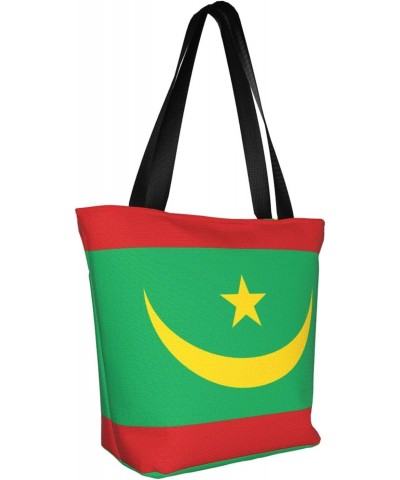 Mauritania Flag Women'S Casual One Shoulder Carry Shopping Bag Large Capacity Working Storage Handbag $14.71 Shoulder Bags