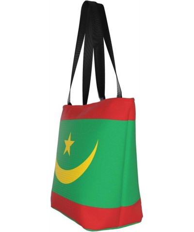 Mauritania Flag Women'S Casual One Shoulder Carry Shopping Bag Large Capacity Working Storage Handbag $14.71 Shoulder Bags