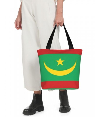 Mauritania Flag Women'S Casual One Shoulder Carry Shopping Bag Large Capacity Working Storage Handbag $14.71 Shoulder Bags