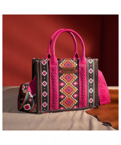 Wrangler Tote Bag for Women Aztec Top Handle Satchel Purse Boho Shoulder Handbags Angel Diamond Hot Pink (Guitar Strap) $41.2...