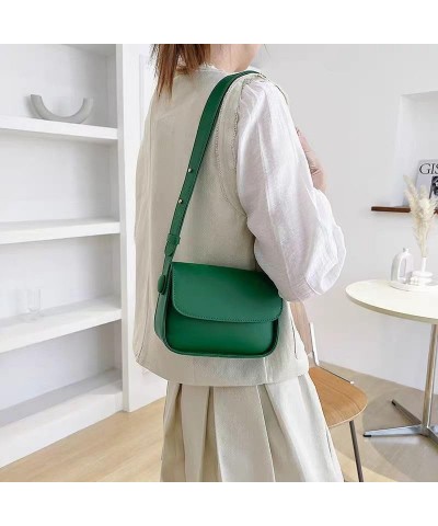 Ladies Casual Crossbody Bag, Fashionable Pu Leather Small Square Bag, Shoulder Armpit Bag(green) $15.11 Shoulder Bags