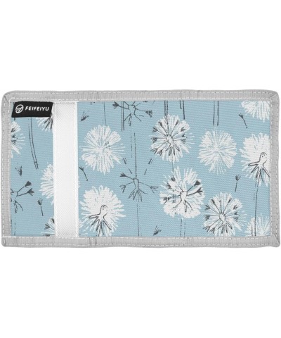 Dandelion Flowers Trifold Wallet Fabric Wallet Small Nylon Wallet Card Wallet with Lanyard $9.68 Wallets