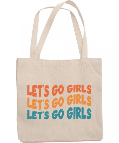 Let's Go Girls, Groovy Retro Wavy Text Merch Gift, 12oz Canvas Tote Bag $11.88 Totes