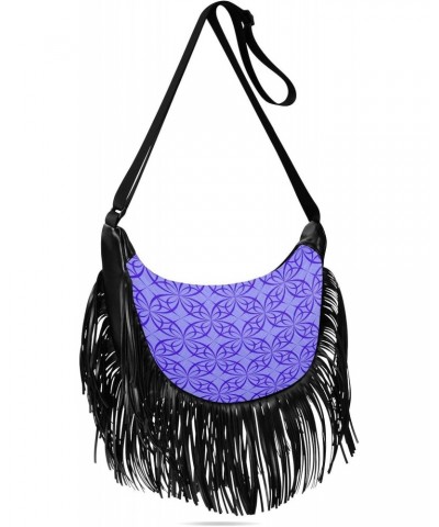 Tassel Medium Shoulder Purses for Women Purple Decorative Trendy Fringe Crossbody Bags for Women Trendy Designer Women Should...