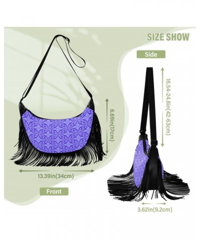 Tassel Medium Shoulder Purses for Women Purple Decorative Trendy Fringe Crossbody Bags for Women Trendy Designer Women Should...