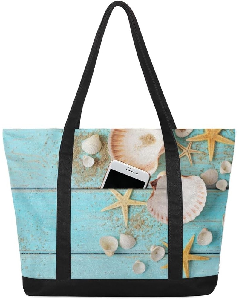 Tote Bag for Women Canvas Shoulder Bag Large Casual Handbag Lightweight Tote Bag with Zipper for Work Travel Shopping Cute St...