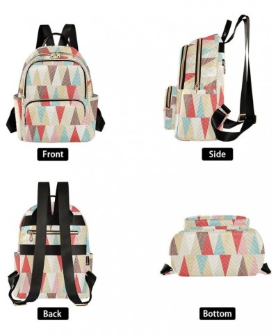 Colorful Geometry Women Backpack Purse Shoulder Bag Color Medium $14.85 Backpacks