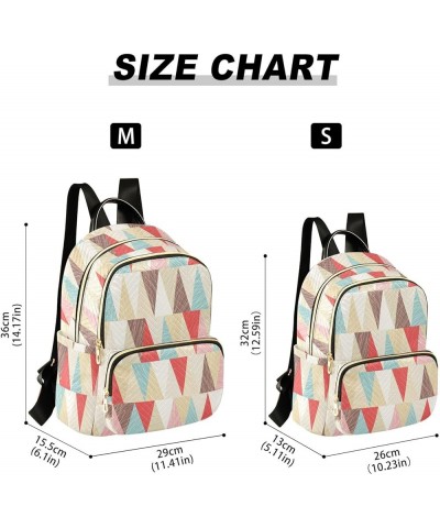 Colorful Geometry Women Backpack Purse Shoulder Bag Color Medium $14.85 Backpacks