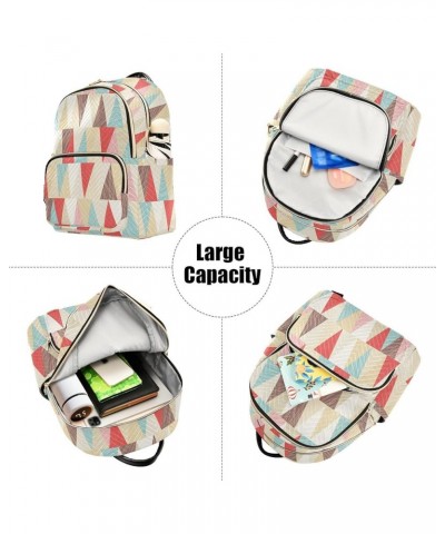 Colorful Geometry Women Backpack Purse Shoulder Bag Color Medium $14.85 Backpacks