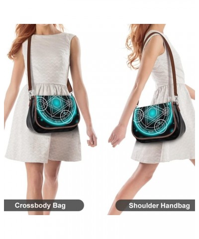 Printed Crossbody Bags Women City Leather Shoulder Bag Satchel Hobo Bags Trendy Black And White Marble Color4 $28.99 Hobo Bags