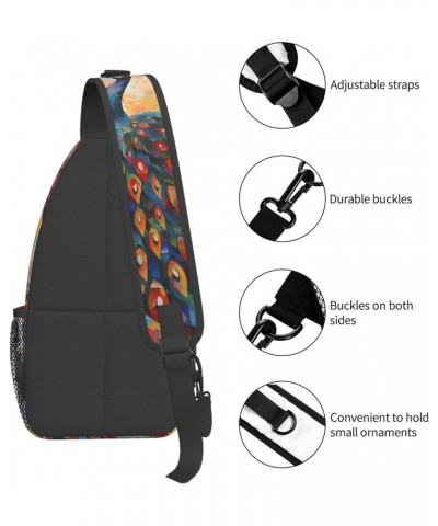 Fashion Chest Sling Bag For Women Men Adjustable Strap Crossbody Shoulder Backpack Hiking Travel Fashion Unisex Daypack Beaut...