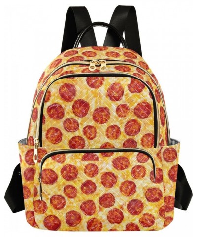 Pepperoni Pizza Women Backpack Purse Shoulder Bag Color Small $19.13 Backpacks