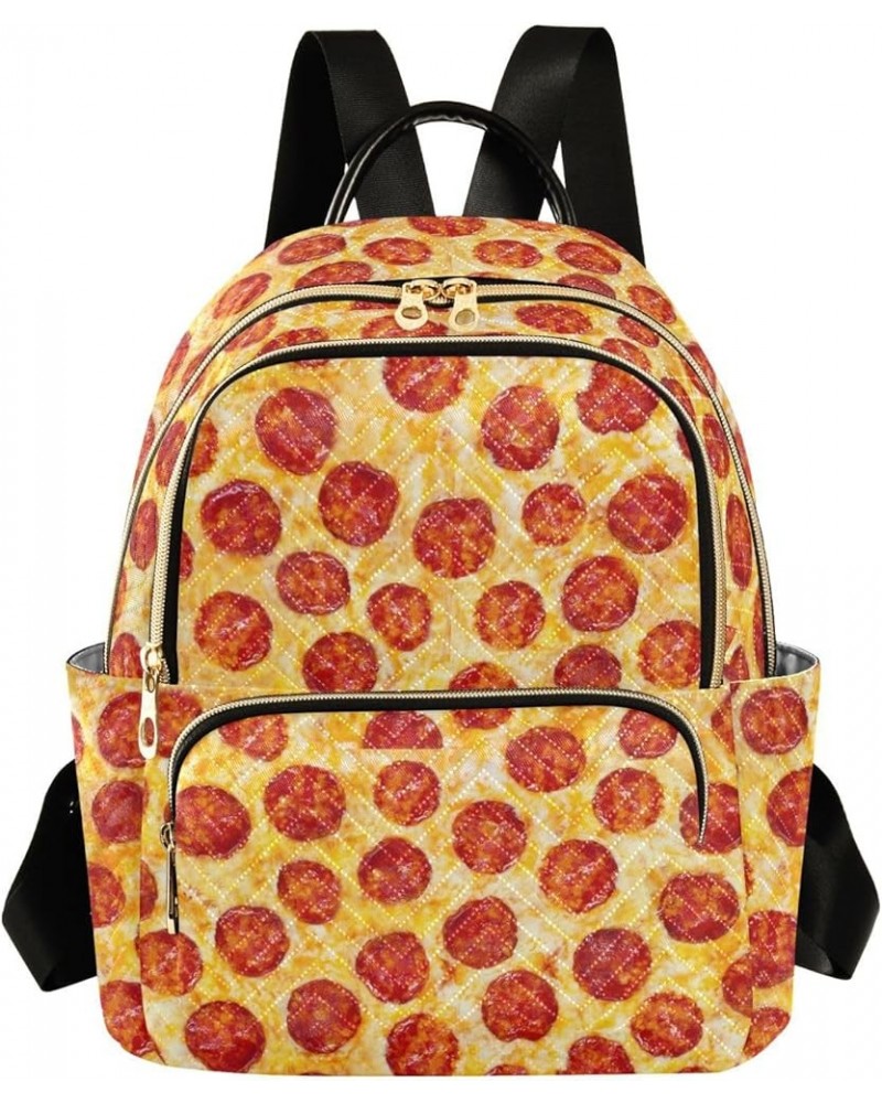 Pepperoni Pizza Women Backpack Purse Shoulder Bag Color Small $19.13 Backpacks