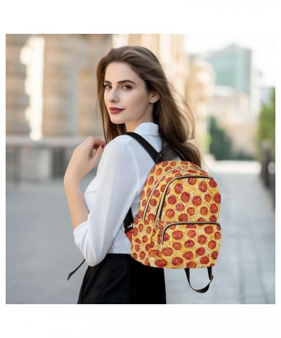 Pepperoni Pizza Women Backpack Purse Shoulder Bag Color Small $19.13 Backpacks