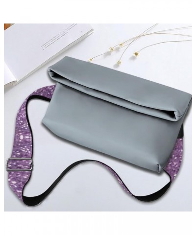 Women's Crossbody Bag Thick Strap Shoulder Strap for Birthday Gifts Purple Print $12.38 Crossbody Bags