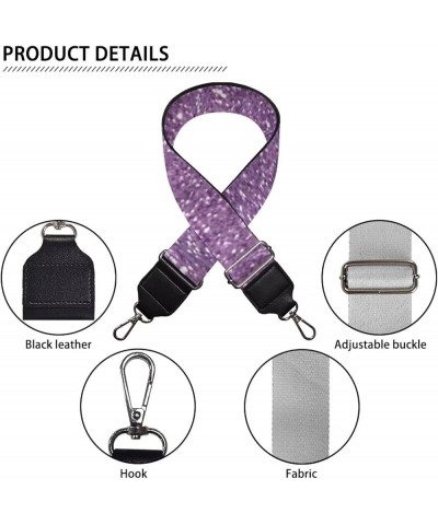 Women's Crossbody Bag Thick Strap Shoulder Strap for Birthday Gifts Purple Print $12.38 Crossbody Bags