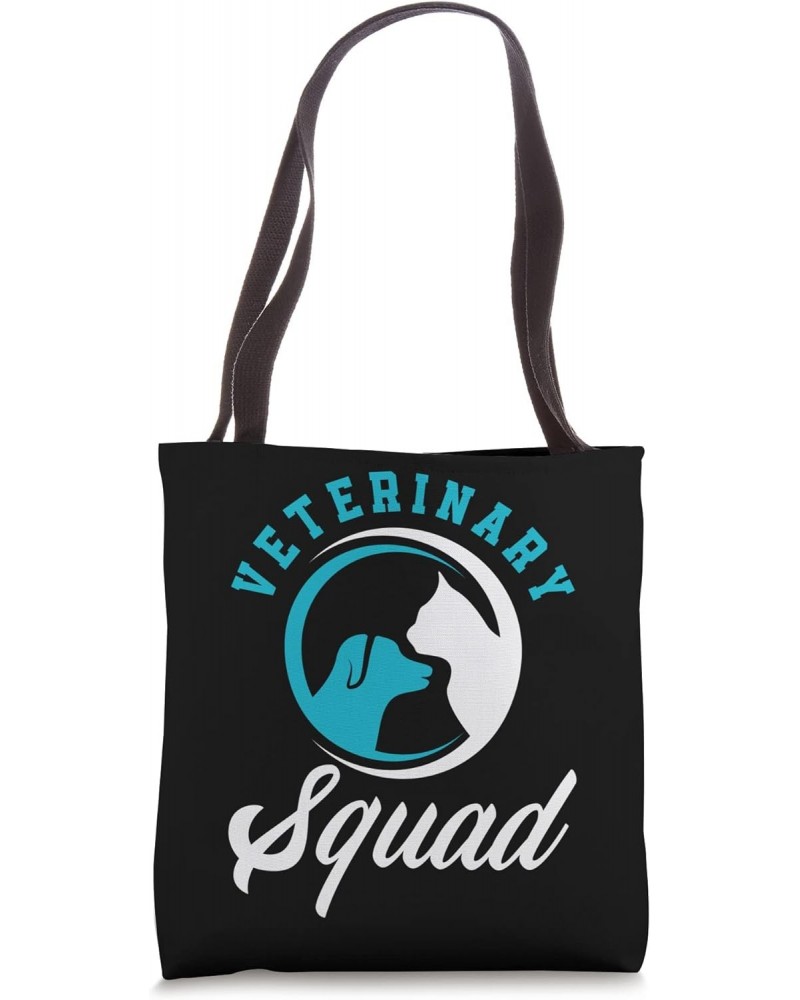 Veterinary Squad Funny Vet Tech Veterinarian Technician Tote Bag $14.99 Totes