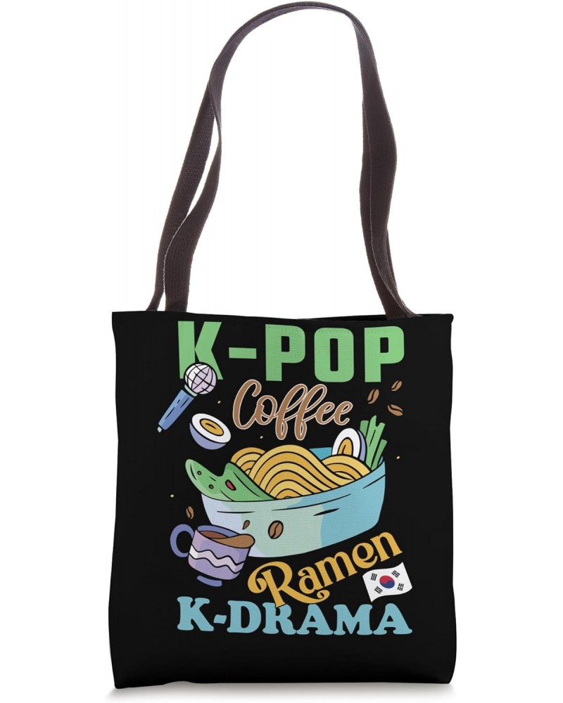 K-Pop Coffee Ramen Korean Drama Korea K-Pop Love K-Drama Tote Bag $11.93 Totes