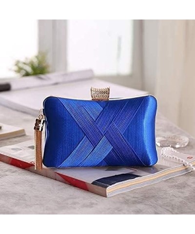 Evening Bag Both Side Sparkly Bag， Tassel Craft Women's Hand-Held Party Bag Evening Bag (Color : Gold) Blue $22.66 Evening Bags