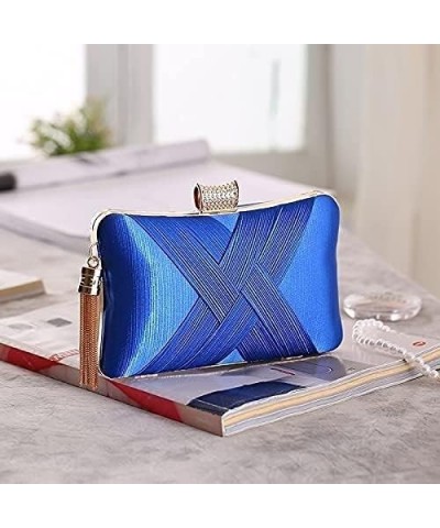 Evening Bag Both Side Sparkly Bag， Tassel Craft Women's Hand-Held Party Bag Evening Bag (Color : Gold) Blue $22.66 Evening Bags