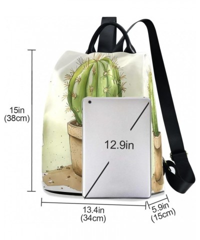 Cactus Women Purse Backpack Anti-Theft for Fashion Bag Travel Back Pack Rucksack Shoulder Bag $20.58 Backpacks