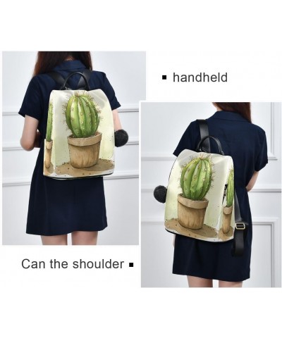 Cactus Women Purse Backpack Anti-Theft for Fashion Bag Travel Back Pack Rucksack Shoulder Bag $20.58 Backpacks