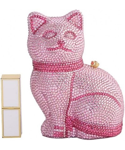 Women Cute Cat Evening Clutch Sparkling Crystal Rhinestones Mini Purse Banquet Prom Shoulder Bag, Black Pink $102.67 Evening ...