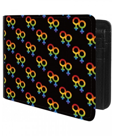 Unique Desige Pattern - LGBT Lesbian Pride, Slim Front Pocket Wallet Billfold RFID Blocking $11.25 Wallets